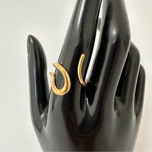 18K Gold Plated Geometric Open Rings